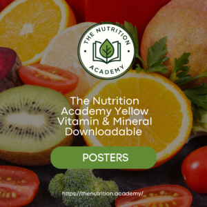 The Nutrition Academy Yellow Vitamin & Mineral Downloadable Posters